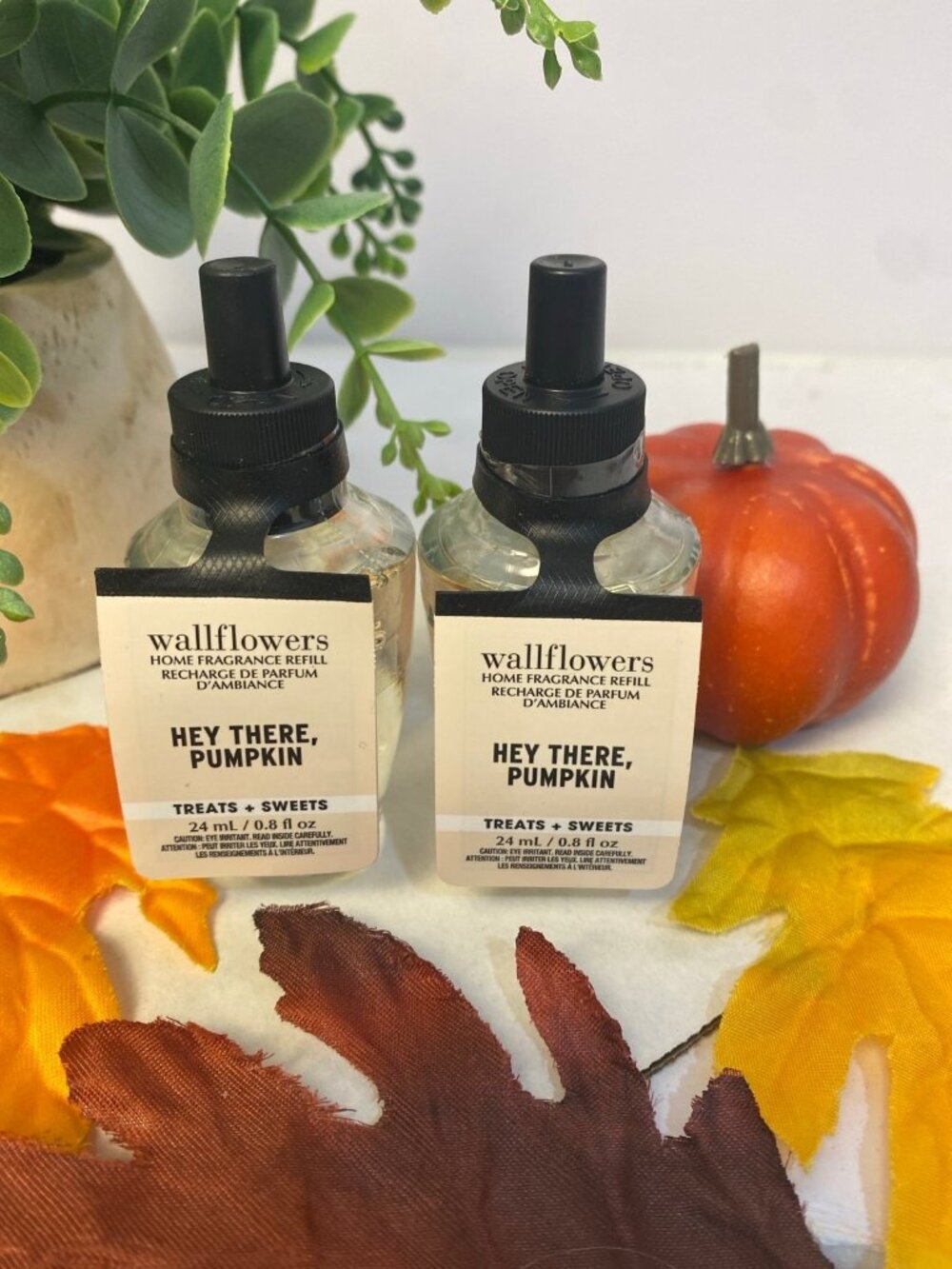 “Hey There Pumpkin” Bath & Body Works 2 New & Sealed Wallflower Refills